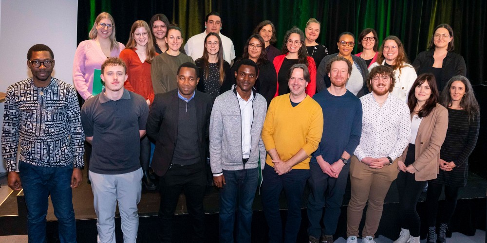 Les r&eacute;cipiendaires des&nbsp;bourses de la Fondation de l&rsquo;UdeS lors de la c&eacute;r&eacute;monie le 5 d&eacute;cembre 2024.