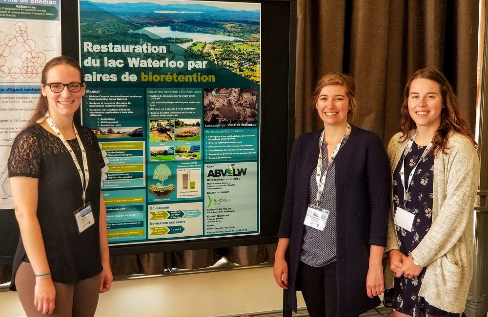 Sur la photo : Justine Sirois, Alice Boisvert-Chapdelaine et Virginie Simard
