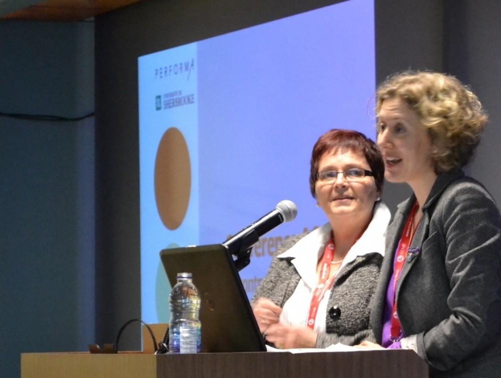 Nicole Bizier, charg&eacute;e de projets, et Annie-Claude Prud'homme, r&eacute;pondante locale PERFORMA, C&eacute;gep de Rimouski.