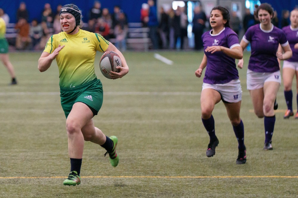 Marie-&Egrave;ve Devillers-Matte, lors du match contre les Mustangs de Western Ontario.