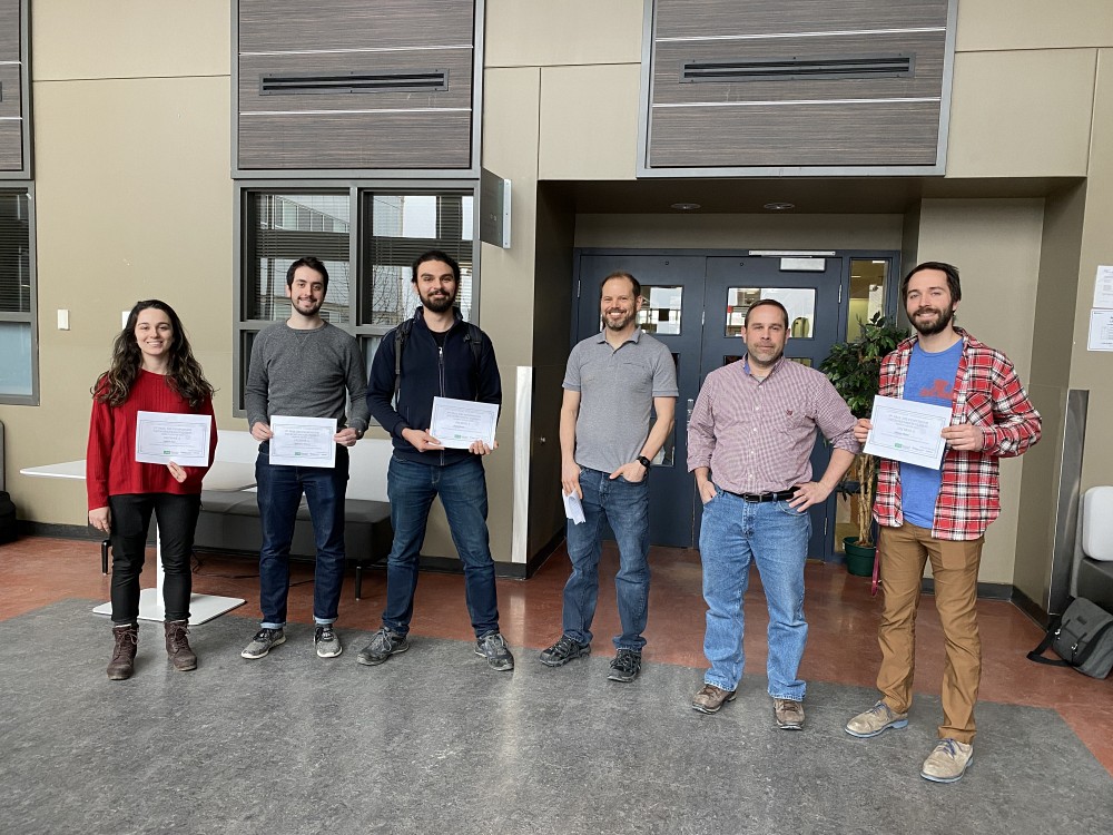 Les quatre r&eacute;cipiendaires du Symposium MicroBioMol&eacute;culaire.