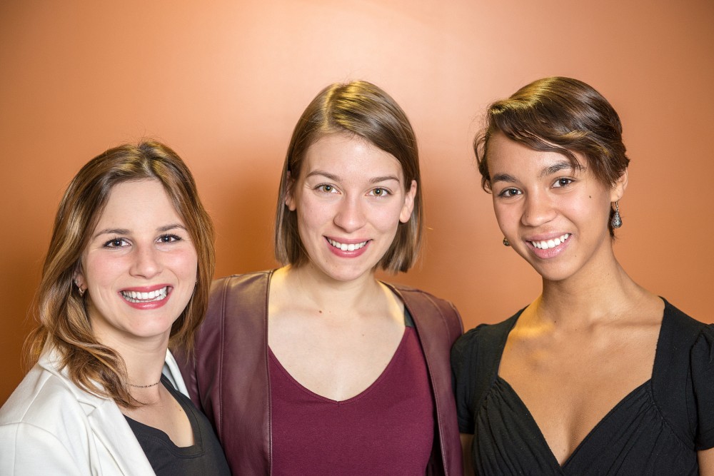 Les organisatrices Marie-Eve Boulanger, Sophie Rochette et Maude Lizaire.