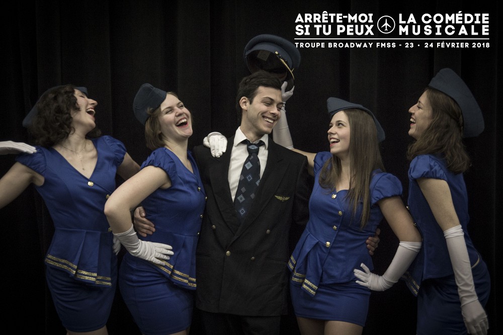 En 2018,&nbsp;Broadway FMSS pr&eacute;sentera l&rsquo;intrigante com&eacute;die musicale&nbsp;Arr&ecirc;te-moi si tu peux au Centre Culturel de l&rsquo;Universit&eacute; de Sherbrooke.
