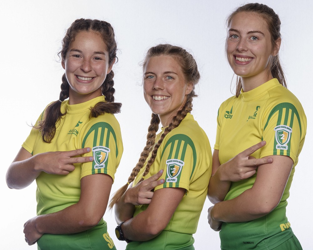 Les joueuses de rugby du Vert & Or porteront fi&egrave;rement tout l'automne l'&eacute;cusson no 2 en m&eacute;moire de leur ancienne co&eacute;quipi&egrave;re, Delphine Langevin.