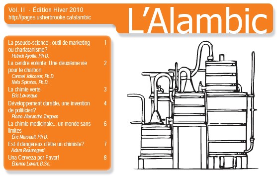 Couverture de l'Alambic, vol II hiver 2010 (extrait)