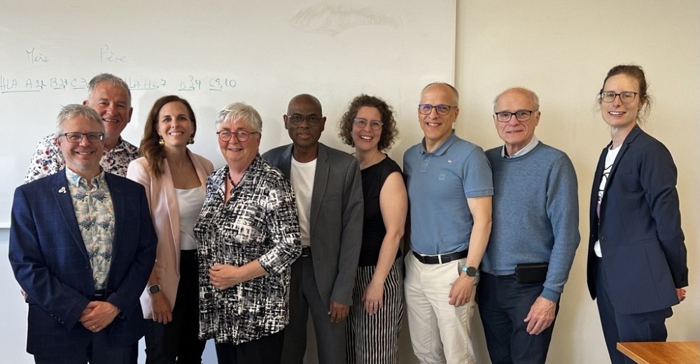 De gauche &agrave; droite&nbsp;: Pr Eric Lachance, Pr R&eacute;jean H&eacute;bert, Mme Sarah Stecko, Pre Diane Clavet, Pr Mahamane Maiga, Mme Mich&egrave;le Rietmann, Pr Pierre Cossette, Pr Paul Grand&rsquo;Maison, Pre Marie-Claude Arsenault