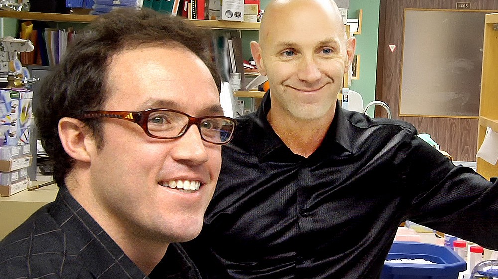 Les professeurs Maxime Descoteaux et David Fortin