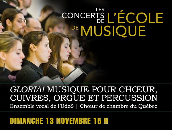 La musique sacr&eacute;e est au rendez-vous du premier concert de la saison de l'Ensemble vocal de l'UdeS.