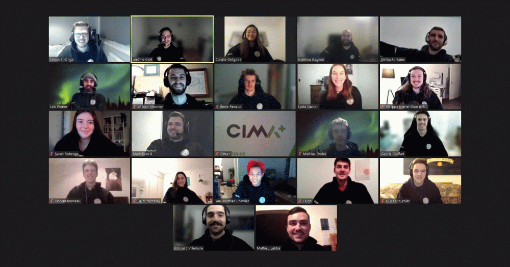 La d&eacute;l&eacute;gation sherbrookoise en mode virtuel lors de la derni&egrave;re Comp&eacute;tition qu&eacute;b&eacute;coise d'ing&eacute;nierie