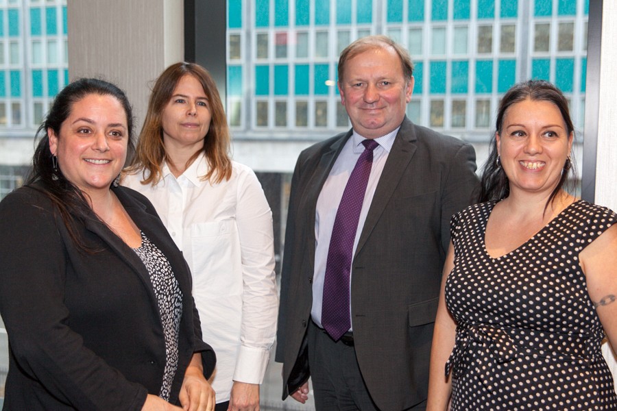 Pre Sophie Dup&eacute;r&eacute; (Universit&eacute; Laval),&nbsp;Pre Christine Loignon, M. Dainus Pūras,&nbsp;Rapporteur sp&eacute;cial des Nations Unies sur le droit &agrave; la sant&eacute;,&nbsp;Mme Caroline Leblanc, professionnelle&nbsp;de recherche&nbsp;&agrave; la FMSS.