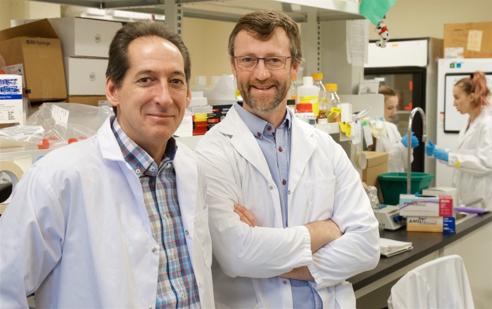 Les professeurs Fran&ccedil;ois Malouin et &Eacute;ric Marsault