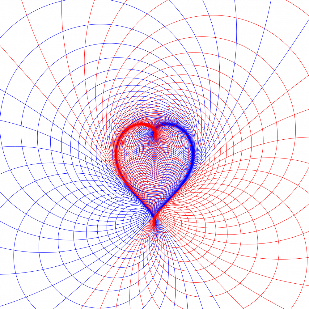 Courbe de V&eacute;ron&egrave;se donnant l'illusion de la forme d'un c&oelig;ur