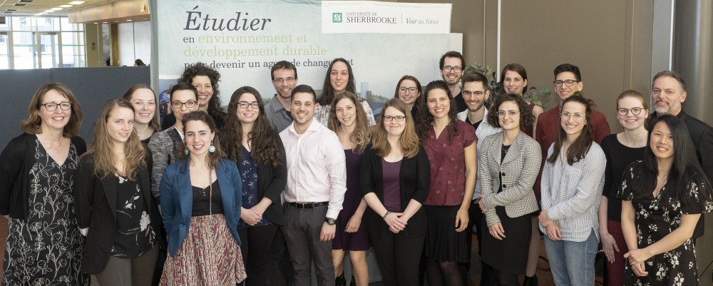 Les r&eacute;cipiendaires 2018-2019, accompagn&eacute;s de Madeleine Audet, directrice du CUFE, et de Jean-Fran&ccedil;ois Comeau, directeur adjoint du CUFE.