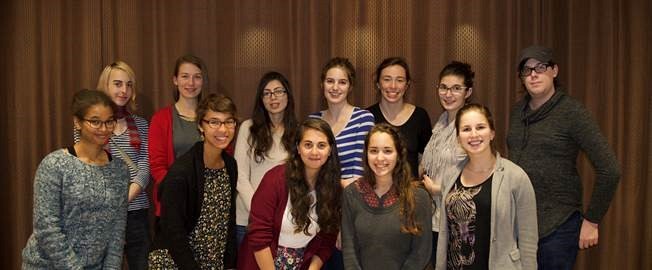 Les membres du&nbsp;Regroupement des femmes en physique de l'Universit&eacute; de Sherbrooke pr&eacute;sentes lors du 5 &agrave; 7 du 3&nbsp;novembre 2016.