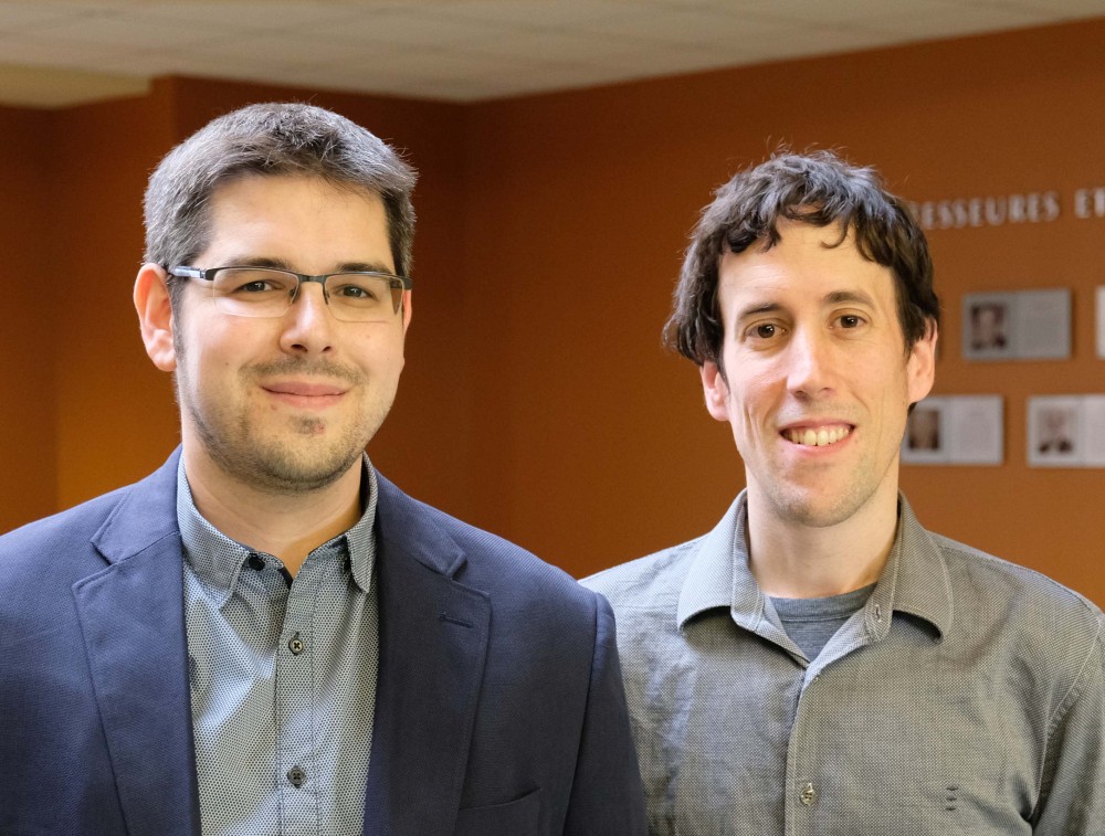 Samuel Boutin and his director Pr&nbsp;Ion Garate.