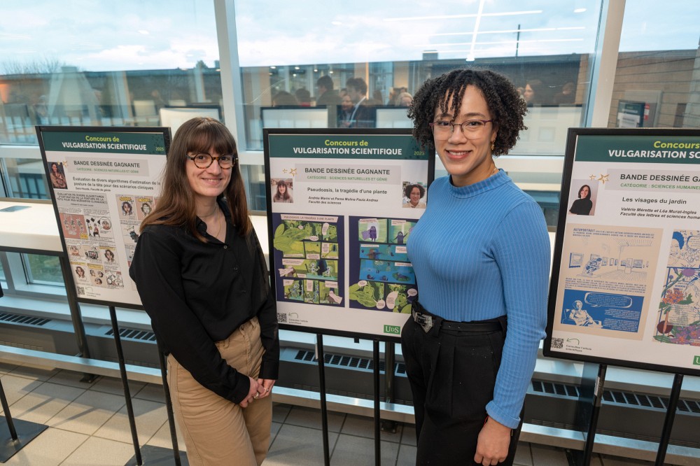 Les gagnantes et gagnants du Concours de vulgarisation scientifique de l'UdeS sont honor&eacute;s annuellement au cours de la C&eacute;l&eacute;bration de la recherche et des &eacute;tudes sup&eacute;rieures.