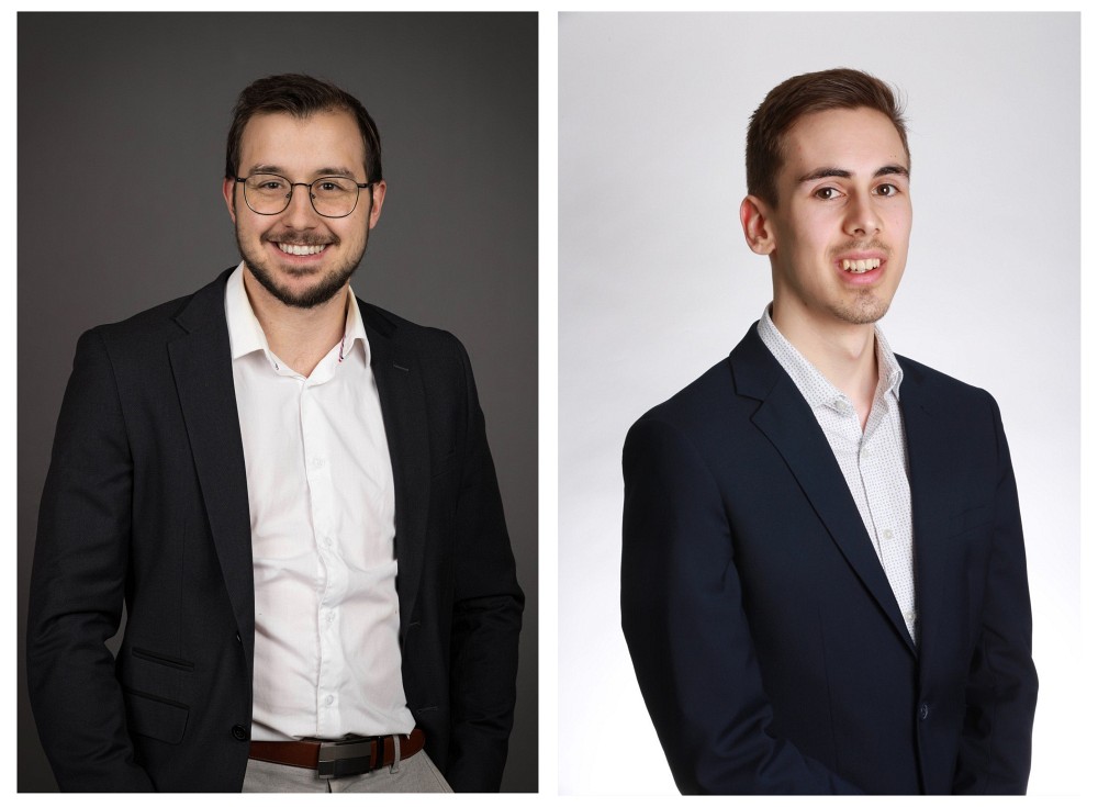 Les &eacute;tudiants Erick De Grandpr&eacute; et F&eacute;lix Lacoursi&egrave;re.