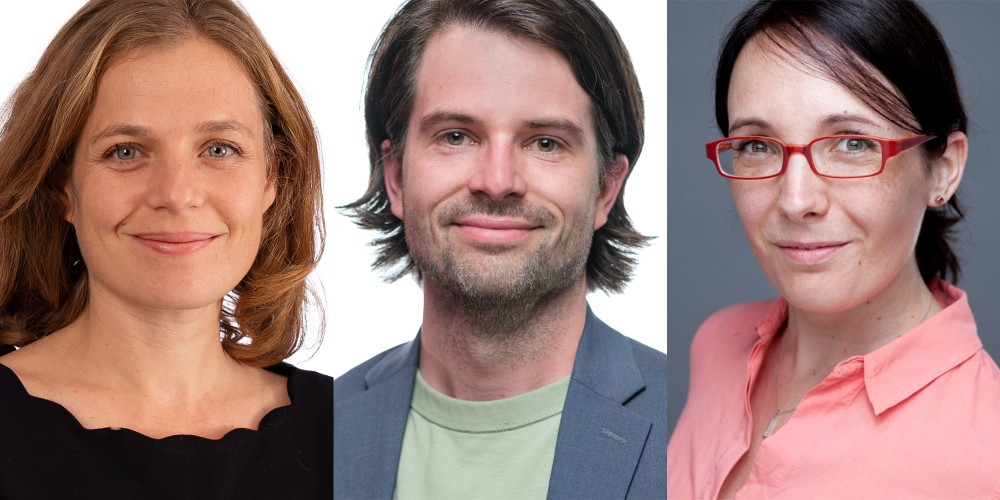 Anne-Sophie Hulin, Dave Gu&eacute;nette et Carole Clavier