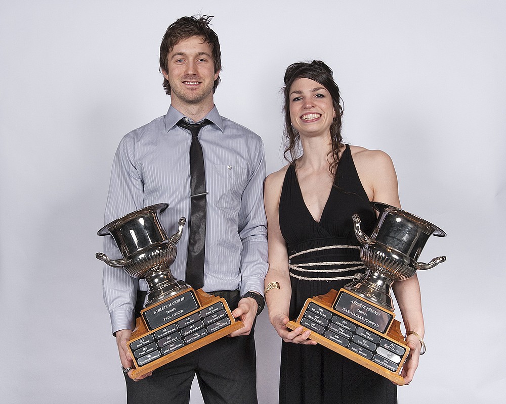 Simon Charbonneau Campeau et Pascale D&eacute;lisle ont &eacute;t&eacute; choisis athl&egrave;tes par excellence en 2011-2012.