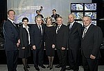 François Dubé, directeur général de La Fondation de l'Université de Sherbrooke, la professeure Luce Samoisette, rectrice de l'UdeS, Jean Charest, premier ministre du Québec et sa conjointe Michèle Dionne, André Couturier, coprésident de la soirée, Luc R. Borduas, président de La Fondation de l'UdeS ainsi que Guy Pelletier, coprésident de la soirée. 
 
