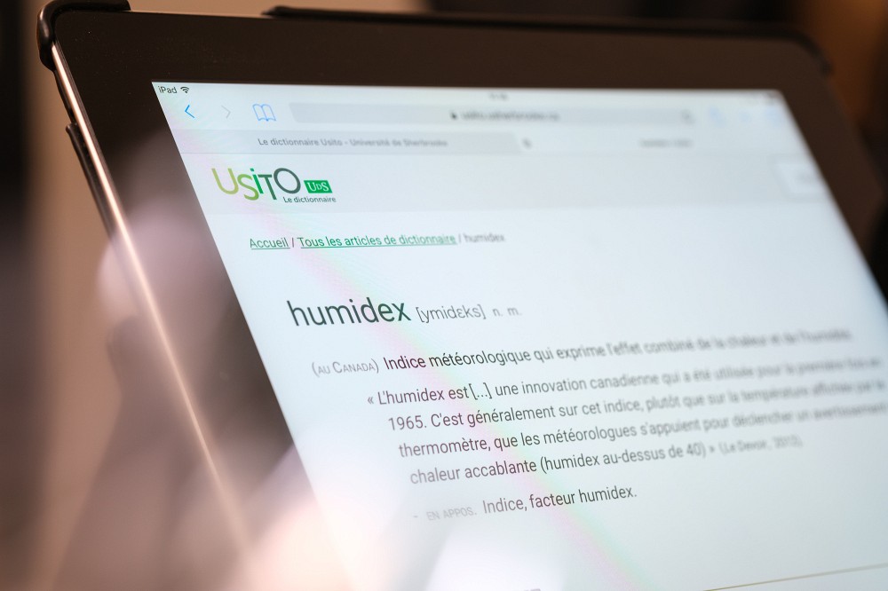 D&eacute;velopp&eacute; &agrave; l'UdeS et utilis&eacute; par plus de 10 millions de personnes,&nbsp;le dictionnaire&nbsp;Usito&nbsp;t&eacute;moigne de la pertinence de la recherche universitaire en sciences humaines pour l'ensemble de la soci&eacute;t&eacute;.