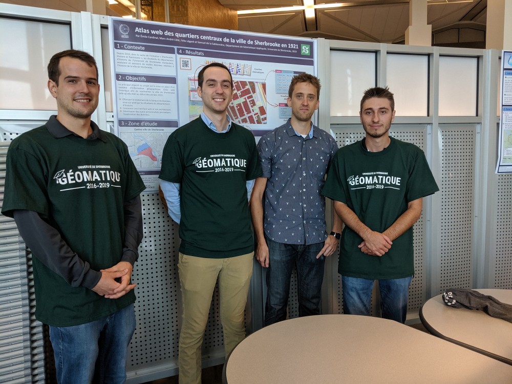 Marc-Andr&eacute; C&ocirc;t&eacute;, F&eacute;lix L&eacute;gar&eacute;, Samuel de la Sablonni&egrave;re et &Eacute;mile Cardinal de l'&eacute;quipe G&eacute;oJadis.