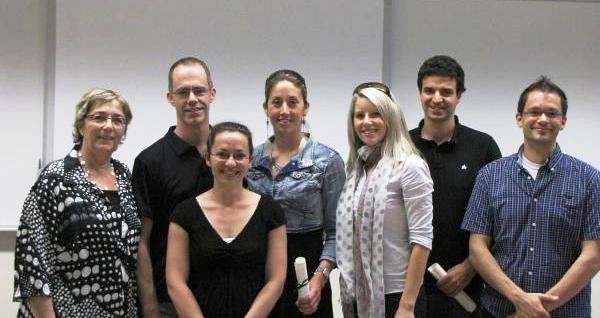 De gauche &agrave; droite: L&eacute;ane Arsenault, Fran&ccedil;ois Fortin, Emmanuelle Hinse, Marie-Pier Beaudoin, Isabelle Charland, Guillaume Morin et Denis Deschamps.