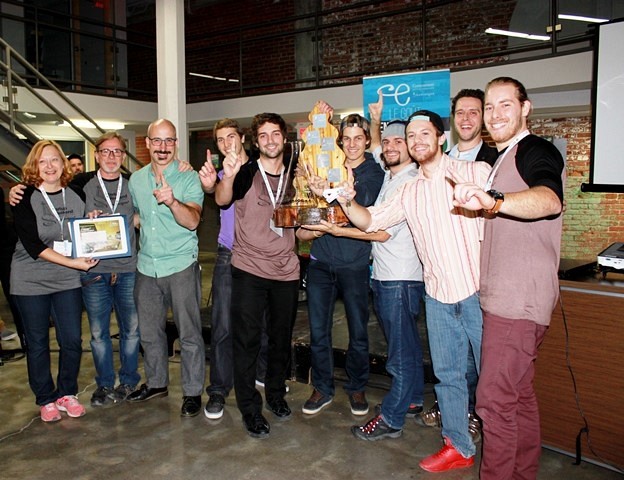 De gauche &agrave; droite&nbsp;: Caroline Prud'HommeDenis MorinIsaac TremblayCharles Desc&ocirc;teauxFrancis PetitclercGabriel LareauJean-Philippe Coutu&Eacute;mile CossettePierre-Olivier LemireDavid Desc&ocirc;teaux