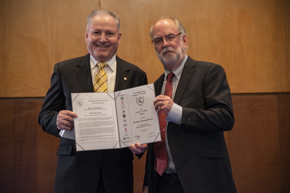 Le professeur Brahim Benmokrane lors du Gala reconnaissance du 28 avril dernier.