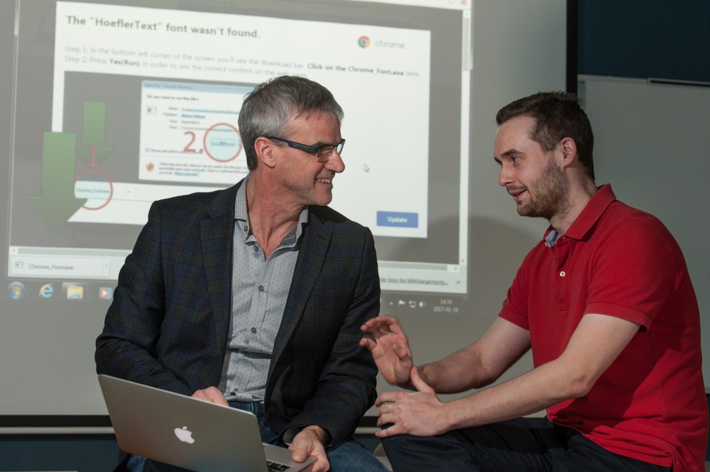 Pr Marc Frappier et Philippe-Antoine Plante.