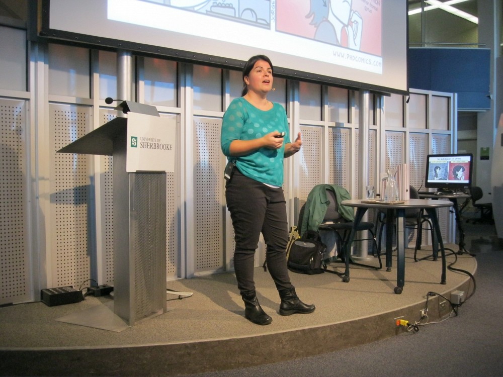 La conf&eacute;renci&egrave;re, Genevi&egrave;ve Belleville.