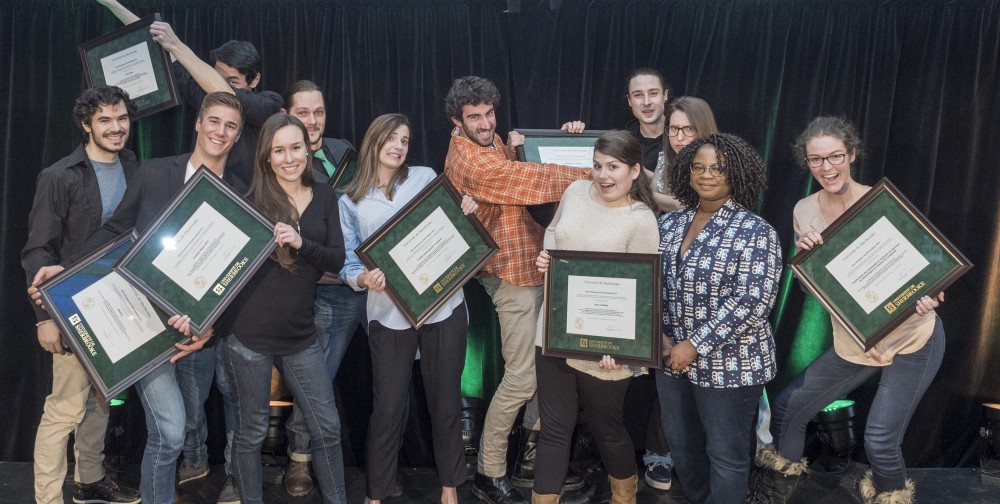 Les r&eacute;cipiendaires du D&eacute;fi &eacute;tudiant 2017.