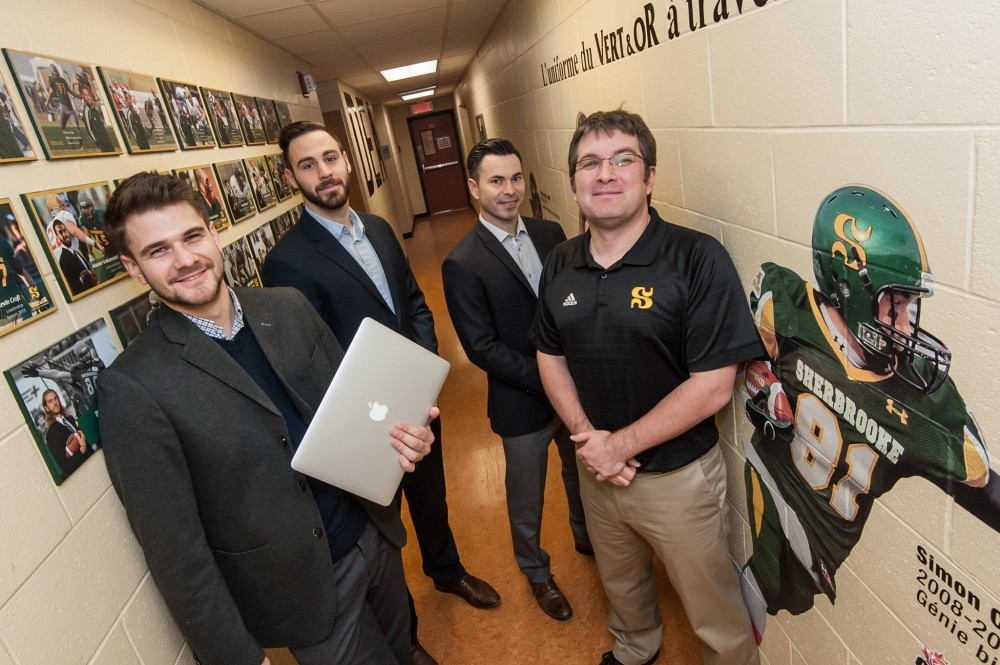De gauche &agrave; droite: Adrien Bourdon, J&eacute;r&eacute;mi Roch, Olivier Caya et David Lessard.