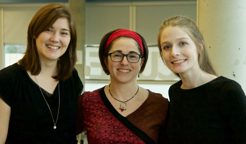 Les r&eacute;cipiendaires&nbsp;: Mesdames Kateri Raymond, Julie Lacerte, M&eacute;lanie Ruest.