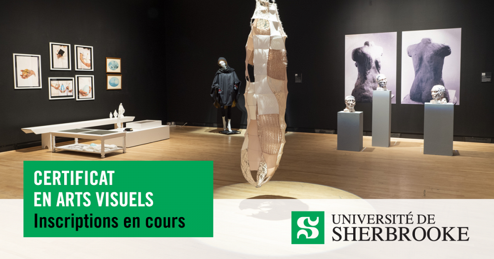 Exposition des finissantes et finissants 2019 du certificat en arts visuels &agrave; la Galerie d'art du Centre culturel de l'UdeS.