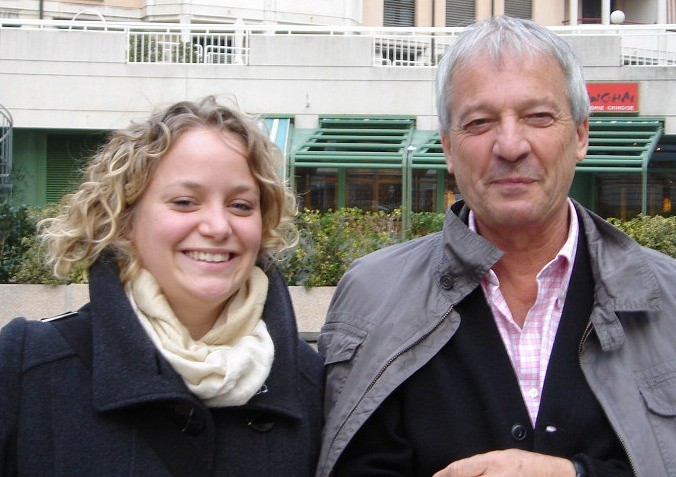 Constance Denis lors d&rsquo;une rencontre avec Philippe Perrenoud, sociologue en &eacute;ducation rattach&eacute; &agrave; l&rsquo;Universit&eacute; de Gen&egrave;ve