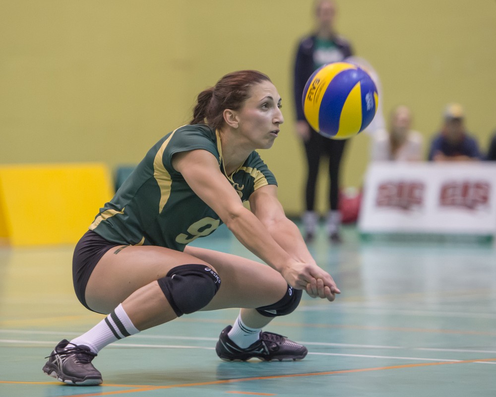 Catherine Deslauriers et ses partenaires de l'&eacute;quipe f&eacute;minine de volleyball Vert & Or sont pr&ecirc;tes pour le d&eacute;but de la saison 2017-2018 ce dimanche.