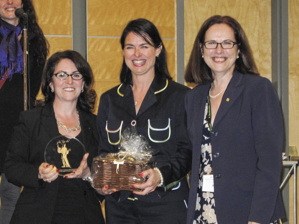 L'&eacute;quipe du kiosque de Sherbrooke&nbsp;: Jos&eacute;e Perreault, Caroline Boutin et Luce Lagu&euml;.