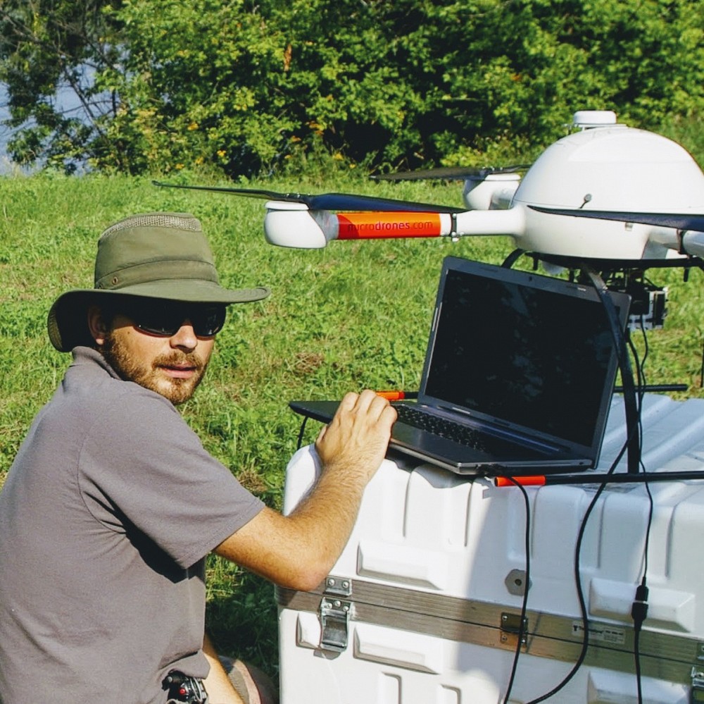 Erwan Gavelle sur le terrain