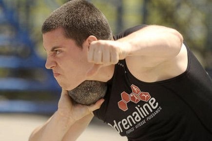 Alexandre Gagn&eacute; a remport&eacute; le m&eacute;daille d'or au lancer du poids.