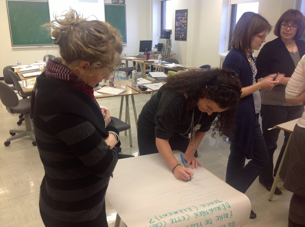 Sur la photo&nbsp;: M&eacute;lanie Gigu&egrave;re (enseignante en soins infirmiers), Marie-Pierre Boucher (enseignante en di&eacute;t&eacute;tique), Johanny Charest (enseignante en fran&ccedil;ais) et H&eacute;l&egrave;ne Ouellet (enseignante en soins infirmiers).
