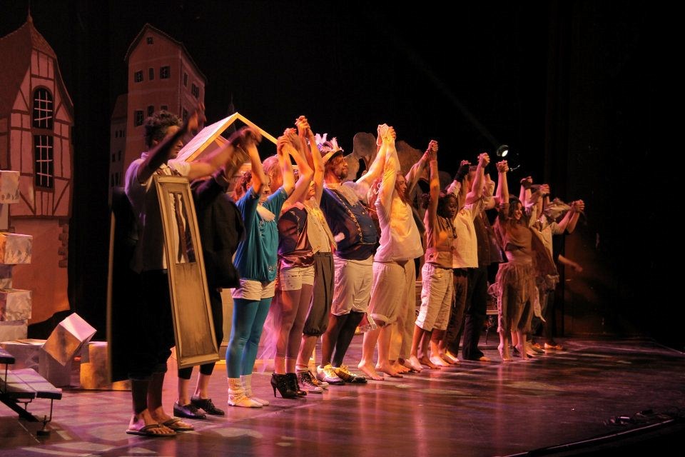 La troupe des Mille Feux lors du spectacle Vive le Roi! en mars.