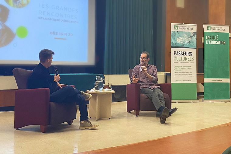 Grande rencontre de l'automne avec le b&eacute;d&eacute;iste Jean-Paul Eid&nbsp;et l'animateur Dominic Tardif.