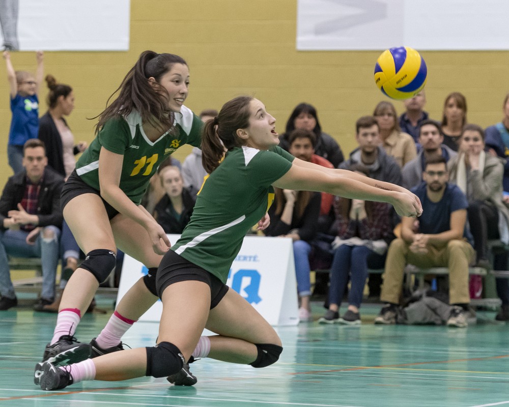 Samuelle M&eacute;nard-Castonguay (11) et Maude Fr&eacute;chette (5)