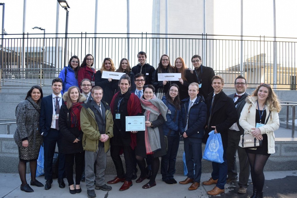 La d&eacute;l&eacute;gation de l&rsquo;Universit&eacute; de Sherbrooke au National Model United Nations New York 2017