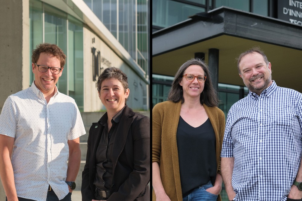 Le Pr Alexandre Blais et la Pre Isabelle Lacroix ainsi que la Pre Marie-Luc Arpin et le Pr Serge Ecoffey forment deux &eacute;quipes de recherche pour que le d&eacute;veloppement des technologies se fasse en ad&eacute;quation avec l'avancement de soci&eacute;t&eacute;s responsables.