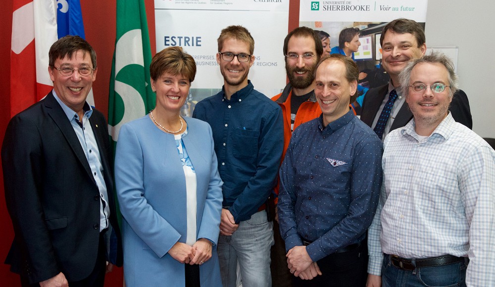L&rsquo;annonce a &eacute;t&eacute; faite &agrave; Sherbrooke en pr&eacute;sence de l&rsquo;honorable Marie-Claude Bibeau, ministre du D&eacute;veloppement international et de la Francophonie, de chercheurs et de partenaires du 3IT.
