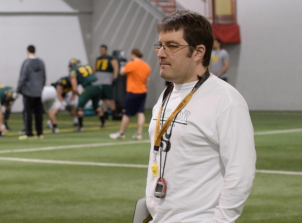 L'entra&icirc;neur-chef de l'&eacute;quipe de football Vert & Or, David Lessard.