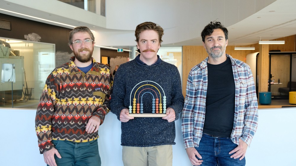 Victor Drouin-Touchette,&nbsp;research professional,&nbsp;Joseph Gibson, PhD student, and Professor Stefanos Kourtis.