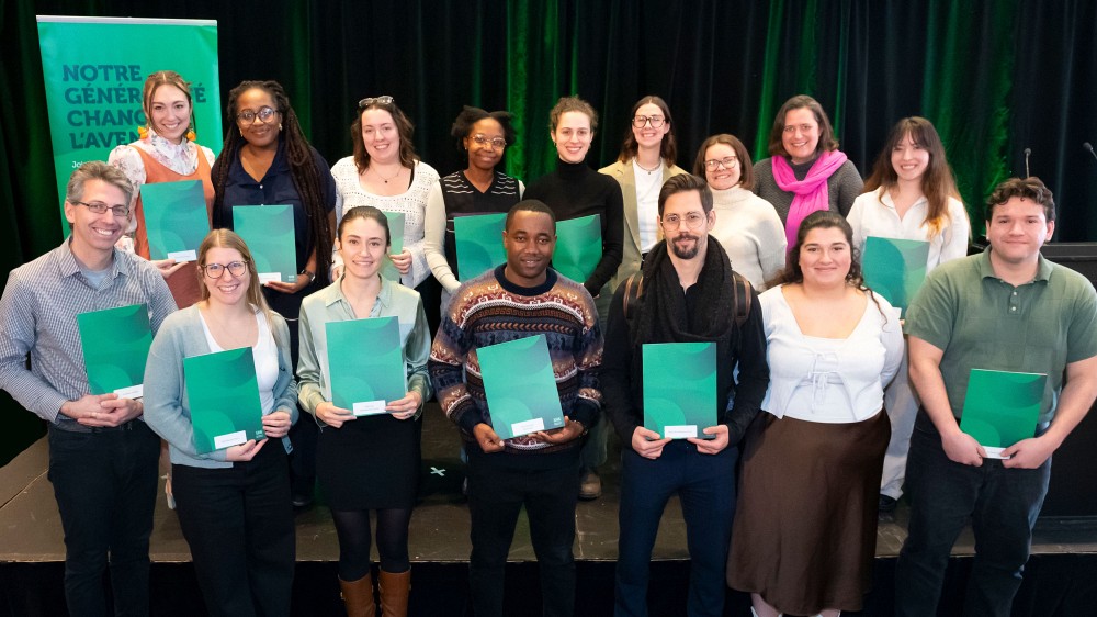 Les r&eacute;cipiendaires des bourses de la Fondation de l&rsquo;UdeS lors de la c&eacute;r&eacute;monie